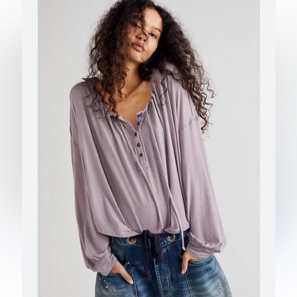 We The Free Tops - We The Free Lavender Button-Up Blouse